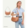 imageBOSTANTEN Purses for Women Small Crossbody Bags Crescent Shoulder Bag Hobo Handbag with Adjustable StrapLarge Brown