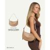 imageBOSTANTEN Purses for Women Small Crossbody Bags Crescent Shoulder Bag Hobo Handbag with Adjustable StrapSmall Apricot