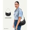 imageBOSTANTEN Purses for Women Small Crossbody Bags Crescent Shoulder Bag Hobo Handbag with Adjustable StrapSmall Black