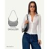 imageBOSTANTEN Purses for Women Small Crossbody Bags Crescent Shoulder Bag Hobo Handbag with Adjustable StrapSmall Black White Checkerboard