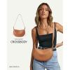 imageBOSTANTEN Purses for Women Small Crossbody Bags Crescent Shoulder Bag Hobo Handbag with Adjustable StrapSmall Brown