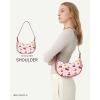 imageBOSTANTEN Purses for Women Small Crossbody Bags Crescent Shoulder Bag Hobo Handbag with Adjustable StrapSmall Cherry Pink