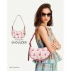 imageBOSTANTEN Purses for Women Small Crossbody Bags Crescent Shoulder Bag Hobo Handbag with Adjustable StrapSmall Cherry Pink