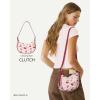 imageBOSTANTEN Purses for Women Small Crossbody Bags Crescent Shoulder Bag Hobo Handbag with Adjustable StrapSmall Cherry Pink