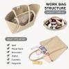 imageBOSTANTEN Purses for Women Trendy Travel Shoulder Bag Ladies Designer Tote Handbag 2025 114quot x 3quot x 122quotApricot