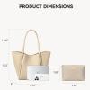 imageBOSTANTEN Purses for Women Trendy Travel Shoulder Bag Ladies Designer Tote Handbag 2025 114quot x 3quot x 122quotApricot
