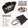 imageBOSTANTEN Purses for Women Trendy Travel Shoulder Bag Ladies Designer Tote Handbag 2025 114quot x 3quot x 122quotBlack