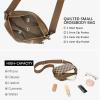 imageBOSTANTEN Quilted Crossbody Bags for Women Vegan Leather Purses Small Shoulder Handbags with Wide StrapCheckered Coffee