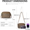 imageBOSTANTEN Quilted Crossbody Bags for Women Vegan Leather Purses Small Shoulder Handbags with Wide StrapCheckered Coffee