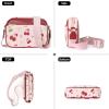imageBOSTANTEN Quilted Crossbody Bags for Women Vegan Leather Purses Small Shoulder Handbags with Wide StrapCherry