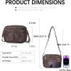imageBOSTANTEN Quilted Crossbody Bags for Women Vegan Leather Purses Small Shoulder Handbags with Wide StrapCoffee