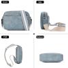 imageBOSTANTEN Quilted Crossbody Bags for Women Vegan Leather Purses Small Shoulder Handbags with Wide StrapLight Blue
