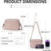 imageBOSTANTEN Quilted Crossbody Bags for Women Vegan Leather Purses Small Shoulder Handbags with Wide StrapPink