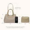 imageBOSTANTEN Satchel Purses for Women Trendy Slouchy Bags Vegan Leather Shoulder Bag Designer Purses with Adjustable StrapApricot