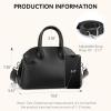 imageBOSTANTEN Satchel Purses for Women Trendy Slouchy Bags Vegan Leather Shoulder Bag Designer Purses with Adjustable StrapBblack