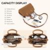 imageBOSTANTEN Satchel Purses for Women Trendy Slouchy Bags Vegan Leather Shoulder Bag Designer Purses with Adjustable StrapBbrown