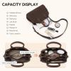 imageBOSTANTEN Satchel Purses for Women Trendy Slouchy Bags Vegan Leather Shoulder Bag Designer Purses with Adjustable StrapBcoffee