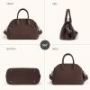 imageBOSTANTEN Satchel Purses for Women Trendy Slouchy Bags Vegan Leather Shoulder Bag Designer Purses with Adjustable StrapBcoffee