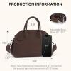 imageBOSTANTEN Satchel Purses for Women Trendy Slouchy Bags Vegan Leather Shoulder Bag Designer Purses with Adjustable StrapBcoffee