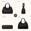 imageBOSTANTEN Satchel Purses for Women Trendy Slouchy Bags Vegan Leather Shoulder Bag Designer Purses with Adjustable StrapBlack