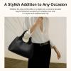 imageBOSTANTEN Satchel Purses for Women Trendy Slouchy Bags Vegan Leather Shoulder Bag Designer Purses with Adjustable StrapBlack
