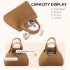 imageBOSTANTEN Satchel Purses for Women Trendy Slouchy Bags Vegan Leather Shoulder Bag Designer Purses with Adjustable StrapBrown