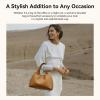 imageBOSTANTEN Satchel Purses for Women Trendy Slouchy Bags Vegan Leather Shoulder Bag Designer Purses with Adjustable StrapBrown