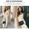 imageBOSTANTEN Shoulder Bag for Women Small Purse Vegan Leather Quilted Crossbody Bags With Chain Trendy Ladies HandbagsBlack