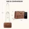 imageBOSTANTEN Shoulder Bag for Women Small Purse Vegan Leather Quilted Crossbody Bags With Chain Trendy Ladies HandbagsBrown