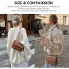 imageBOSTANTEN Shoulder Bag for Women Small Purse Vegan Leather Quilted Crossbody Bags With Chain Trendy Ladies HandbagsBrown