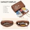 imageBOSTANTEN Shoulder Bag for Women Small Purse Vegan Leather Quilted Crossbody Bags With Chain Trendy Ladies HandbagsBrown