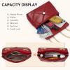 imageBOSTANTEN Shoulder Bag for Women Small Purse Vegan Leather Quilted Crossbody Bags With Chain Trendy Ladies HandbagsWine Red