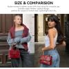 imageBOSTANTEN Shoulder Bag for Women Small Purse Vegan Leather Quilted Crossbody Bags With Chain Trendy Ladies HandbagsWine Red