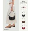 imageBOSTANTEN Shoulder Bags for Women Small Crescent Moon Underarm Purse Trendy Vegan Leather HandbagBlack