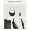imageBOSTANTEN Shoulder Bags for Women Small Crescent Moon Underarm Purse Trendy Vegan Leather HandbagBlack