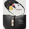 imageBOSTANTEN Shoulder Bags for Women Small Crescent Moon Underarm Purse Trendy Vegan Leather HandbagBlack