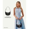 imageBOSTANTEN Shoulder Bags for Women Small Crescent Moon Underarm Purse Trendy Vegan Leather HandbagBlack