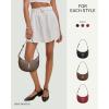 imageBOSTANTEN Shoulder Bags for Women Small Crescent Moon Underarm Purse Trendy Vegan Leather HandbagBrown