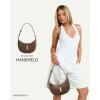 imageBOSTANTEN Shoulder Bags for Women Small Crescent Moon Underarm Purse Trendy Vegan Leather HandbagBrown