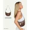 imageBOSTANTEN Shoulder Bags for Women Small Crescent Moon Underarm Purse Trendy Vegan Leather HandbagBrown