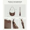 imageBOSTANTEN Shoulder Bags for Women Small Crescent Moon Underarm Purse Trendy Vegan Leather HandbagBrown