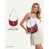 imageBOSTANTEN Shoulder Bags for Women Small Crescent Moon Underarm Purse Trendy Vegan Leather HandbagWine Red