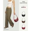 imageBOSTANTEN Shoulder Bags for Women Small Crescent Moon Underarm Purse Trendy Vegan Leather HandbagWine Red