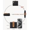 imageBOSTANTEN Slim Wallet for Women Small RFID Blocking Credit Card Holder Leather Bifold Wallets with Zipper Coin Pocket BeigeBrown0Black Brown