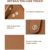 imageBOSTANTEN Slim Wallet for Women Small RFID Blocking Credit Card Holder Leather Bifold Wallets with Zipper Coin Pocket BeigeBrownBrown