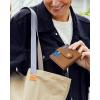 imageBOSTANTEN Slim Wallet for Women Small RFID Blocking Credit Card Holder Leather Bifold Wallets with Zipper Coin Pocket BeigeBrownBrown