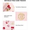 imageBOSTANTEN Slim Wallet for Women Small RFID Blocking Credit Card Holder Leather Bifold Wallets with Zipper Coin Pocket BeigeBrownCherry Print