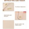 imageBOSTANTEN Slim Wallet for Women Small RFID Blocking Credit Card Holder Leather Bifold Wallets with Zipper Coin Pocket BeigeBrownRainbow Pink