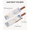 imageBOSTANTEN Slim Wallet for Women Small RFID Blocking Credit Card Holder Leather Bifold Wallets with Zipper Coin Pocket BeigeBrownSBeigeBrown