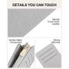 imageBOSTANTEN Slim Wallet for Women Small RFID Blocking Credit Card Holder Leather Bifold Wallets with Zipper Coin Pocket BeigeBrownSGrey